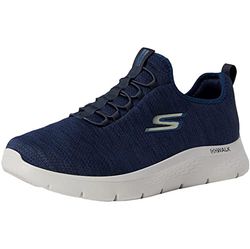 Skechers Gowalk Flex-Athletic Slip-on vardagliga promenadskor för män med luftkylt skumsneakers, marinblå/blå 2, 12 UK, Marinblå 2