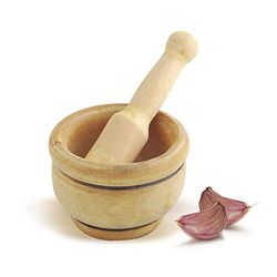 Metaltex Wooden Pestle and Mortar 12 cm