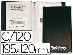 Tarjetero para tarjetas visita color negro para 120 unidades tamaño 195 x 120 mm