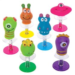 Baker Ross- Figuras saltarinas de monstruos (Pack de 6) -Regalos infantiles para bolsas de cotillón