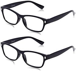 The Reading Glasses Company Óculos de leitura azul escuro leitores valor pack 2 homens mulheres Rr77-3 2,00 2 unidades 58 g
