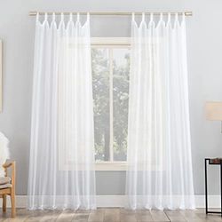 No. 918 Sheer Gasa Tab Panel Superior de Cortina, Blanco, 59 "x 84"