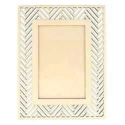 Hollow Wooden Frame – Deep Green – Chevron 17 x 22 cm