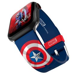MARVEL – Captain America Insignia Smartwatch Band - Officially Licensed, Compatible with Every Size & Series of Apple Watch (watch not included)