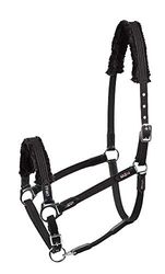 PFIFF 102368 - Cabestro de cincha con brillantes para Cob, color negro