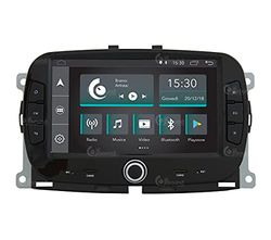 Custom Fit Radio samochodowe dla Fiat 500 2018 Android GPS Bluetooth WiFi USB Full HD Touchscreen Display 7" Easyconnect