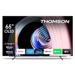 Thomson 65 Pollici (164cm) OLED 4K UHD Smart Google TV, Wi-Fi, Dolby Vision IQ, Dolby Atmos, HDR10, Bluetooth 5.1, Triple-Tuner (Cavo/Satellite/Antenna), HDMI, CI+, A+ Pannello - 65OG8S24