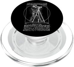 Fotógrafo Fotografía Hombre de Vitruvio Leonardo Da Vinci PopSockets PopGrip para MagSafe