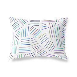 BonaMaison Willekeurig Patroon Decoratieve Kussensloop, Kussenhoezen Bank, Decoratieve Kussenhoesjes, Kussensloop; Sofa, Slaapkamer, Kantoor, Auto 45x60 Cm - Ontworpen en vervaardigd in Turkije