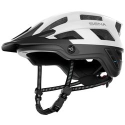 Sena M1 Evo Casque de VTT à Intercom (Blanc Mat, L)