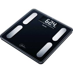 Beurer BF400 Black Signature Line Body Analysis Scale | precise body analysis with 10 user profiles | Extra large inverse LCD display | capacity up to 200 kg