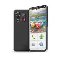 Emporia SMART.6, Smartphone 5G, semplice da usare, adatto a persone anziane, Tripla fotocamera 50 MP, Display da 6,58", Pulsante SOS, Smartcover e base di ricarica incluse, NFC, Android 13 (Italia)