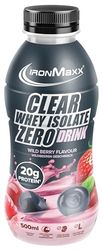 IronMaxx Clear Whey Isolate Zero RTD - Wildberries 500ml Bouteille | Protéine claire sans lactose | Prêt à boire dans une bouteille refermable