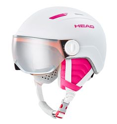 HEAD Casque de Ski Mojo/Maja Visor Skihelm Jeunesse Unisexe, Blanc, XXS