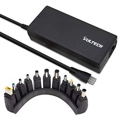 Vultech 120 W, uniwersalna samonośna ładowarka do notebooków HP, Asus, Lenovo, Dell, Acer, Samsung, Sony, Toshiba, MSI - kompatybilna z Ultrabookiem i Chromebookiem - 11 złączy w zestawie