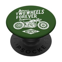 Bobber de motocicleta vintage en blanco PopSockets PopGrip Adhesivo
