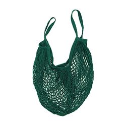 Fackelmann 682991 Boodschappentas, herbruikbaar, decoratieve tas, boodschappennet, katoen, groen, 38 x 32 x 5 cm