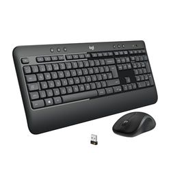 Logitech MK540 Geavanceerde Draadloze Toetsenbord en Muis Combi, Morsbestendig, Sneltoetsen, Plug & Play, QWERTY indeling, zwart, 1 stuk