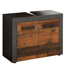 trendteam smart living Mobiletto da bagno Indy, 72 x 56 x 34 cm, in front Old Wood, corpo e sottovaso Matera con molto spazio