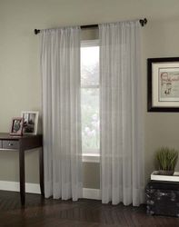 Curtainworks Soho Cortina Panel de Pura Cortina, Plateado, 59 by 108 Inches
