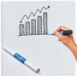 Magisk whiteboard-ark självhäftande på vägg – A2 statisk och bärbar whiteboard – liten whiteboard för väggar, dörrar, fönster, kylskåp och glas – lätt att rengöra, whiteboard för skola, kontor och kök