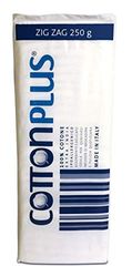 Cotton Plus Zig Zag 250 g medische serie, 100% puur gekaard hydrofiele katoen voor medisch gebruik, zacht en absorberend.