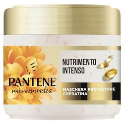 Pantene Nutrimento Intenso Maschera per Capelli con Biotina e Complesso Protezione Cheratina 300ml. Pro-V Miracles Maschera per Capelli Secchi, Rende Capelli Morbidi Tutto il Giorno, Con Perle Pro-V
