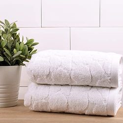 Fusion - Ingo - Toalla de Mano 100% algodón (2 Unidades) - 50 x 90 cm en Color Blanco