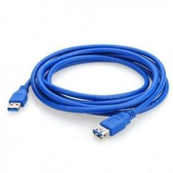 Kabel USB 3.0 A/M-A/H, 1 m, blauw