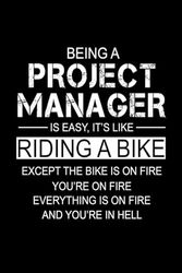 Being a Hr Professional is Easy Notebook Like Riding A Bike: 6x9 inches 110 Pages In Lined Wide Ruled Paper Composition Writing