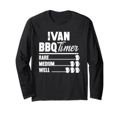 Grilling Funny Bbq Grillin ivan temporizador de barbacoa Manga Larga