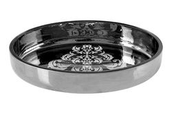 Premier Housewares Elisa Porte-Savon, 9 x 14 x 3 cm, Verre, Silver, 9 x 14 x 3 cm