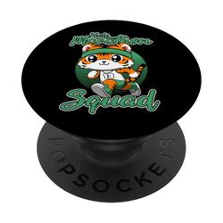 Escuadrón de media maratón lindo tigre corriendo PopSockets PopGrip Adhesivo