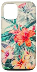 iPhone 13 Tropical flowers drawing sketch illustrated Case