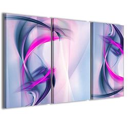 Stampe su Tela Cuadro XI de diseño elegante de tela moderna en 3 paneles ya enmarcados, lienzo, listo para colgar, 90 x 60 cm