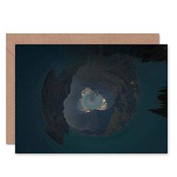 Wee Blue Coo CARD GREETING PHOTO PAINTING LITTLE PLANET WORLD MOUNTAIN PEAKS