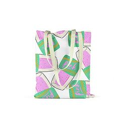 Bonamaison Printed Tote Bag, Reusable Grocery Bag, Shopping Bag, Machine Washable, Foldable, Canvas Cloth Bag with Handles, Size: 34x40 Cm