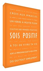 Feel Good Art - Quadro da parete in stile moderno e tipografico, 91 x 60 cm, colore: Arancione