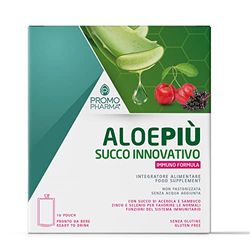 Aloe Più Immuno Formula - Integratore Alimentare - Succo Puro di Aloe Vera concentrato - Per rafforzare il sistema immunitario e la depurazione dell'organismo - 10 pouch da 50 ml