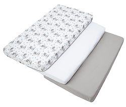 Medi Partners Set van 3 Hoeslaken 60x120cm 100% katoen baby beddengoed babymatras slaapzak kinderbed babybed