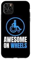 Carcasa para iPhone 11 Pro Max Awesome On Wheels Muleta Silla de Ruedas Amputación
