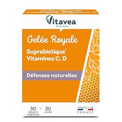 Vitavea - Gelée Royale, Suprabiotique - Complément Alimentaire Fortifiant Stimulant - Vitamine C Vitamine D - Produits de la Ruche - Tonus, Vitalité - 30 capsules - Cure de 1 mois - Fabriqué en France