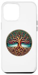Carcasa para iPhone 14 Plus Colorido árbol de la vida nórdico Yggdrasil