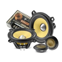 Focal ES100KE 13cm Component Car Speaker System, 2-Way with Crossover, Yellow Aramid Fibre Cone