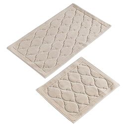 WELL HOME MOBILIARIO & DECORACIÓN Ensemble de Tapis de Bain (2 pièces) Beige