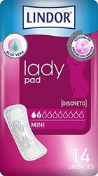 Lindor Lady Pad Mini | Urine Loss Pads | 2 Drops | 14 Units