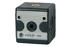 RIEGLER 100608-T 12 verdelers »multifix«, brede uitvoering, BG 1, G 3/8, 4 uitgangen, 1 stuk