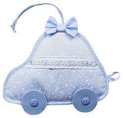 Filet Bebe' rand met zuignap | Made in Italy - kleur lichtblauw