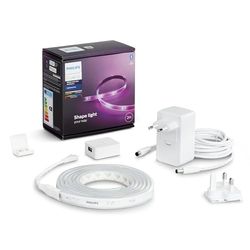 Philips Hue White&Color Ambiance Lightstrip, Kit base Striscia LED Smart da 2m + 3 Ambiance Lightstrip, Striscia LED Smart da 1m