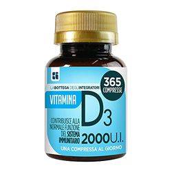 Vitamina D 365 Compresse 1 al Giorno 2000 UI 50 µg | Sistema Immunitario | Ossa e Denti | origine non animale LABOTTEGADEGLIINTEGRATORI ®